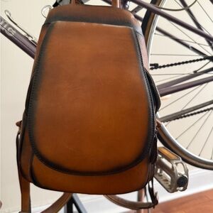 Stylish leather backpack from Amazon